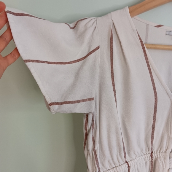 Wes White Striped Button-Up Short Sleeve Top - Picture 8 of 13